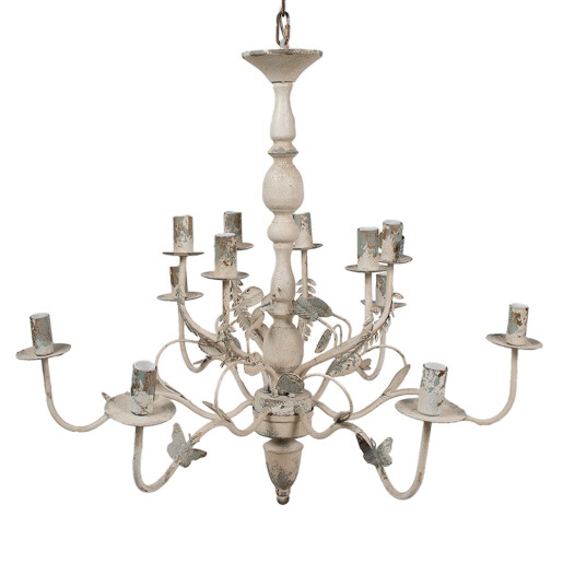 Candelabru fier bej vintage 80x72 cm E14