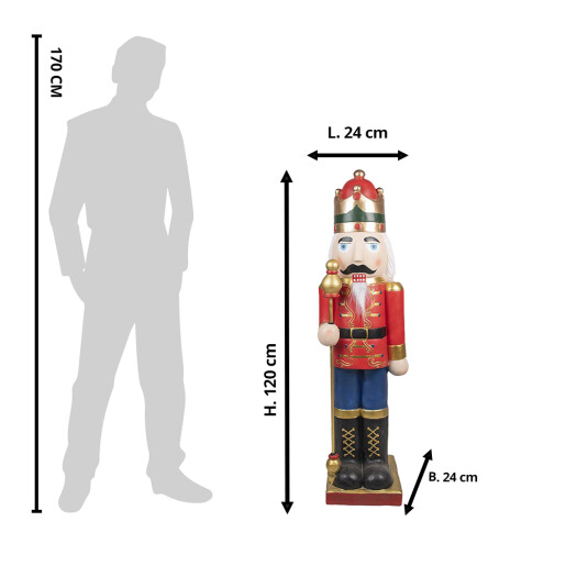 Figurina Spargatorul de Nuci polirasina 24x24x120 cm