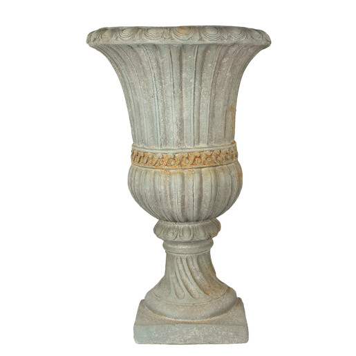 Ghiveci flori ceramica verde 50x25x81cm