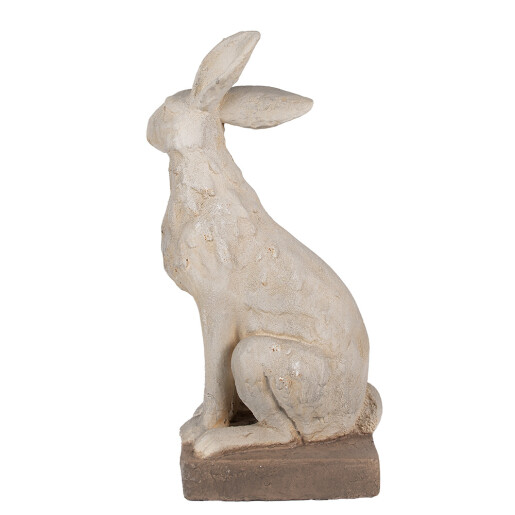 Figurina Iepuras ceramica gri maro 27x18x55 cm