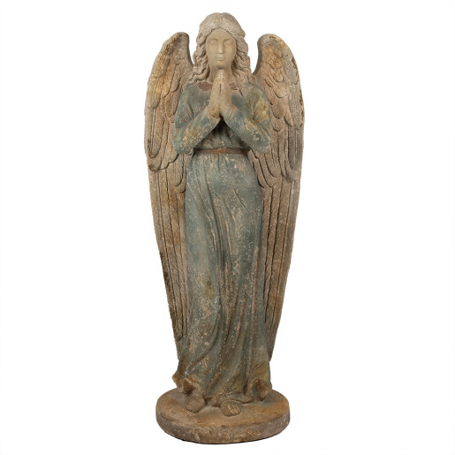 Figurina Inger ceramica bej verde 48x32x119 cm