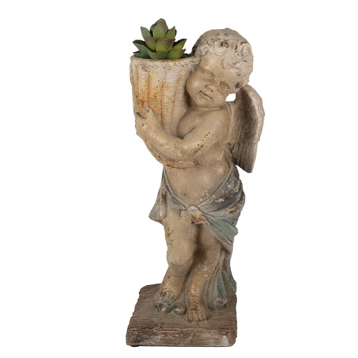 Figurina Inger ceramica verde bej 24x27x58 cm