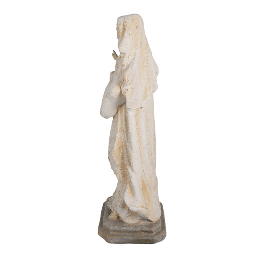 Figurina Fecioara Maria si Pruncul Isus ceramica bej 22x17x55 cm