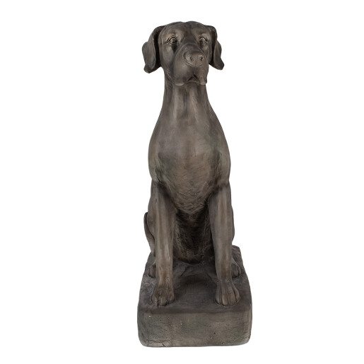 Figurina Catelus ceramica gri 44x26x73 cm
