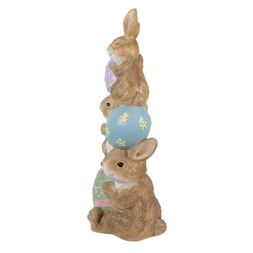 Figurina Iepurasi Paste ceramica multicolora 31x25x72 cm