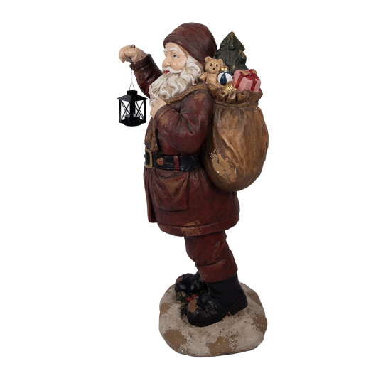Figurina Mos Craciun ceramica multicolora 37x39x82 cm
