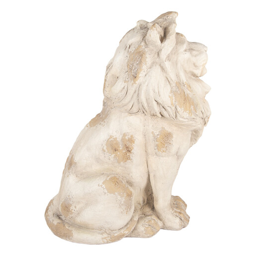 Figurina Leu ceramica bej vintage 50x30x62 cm