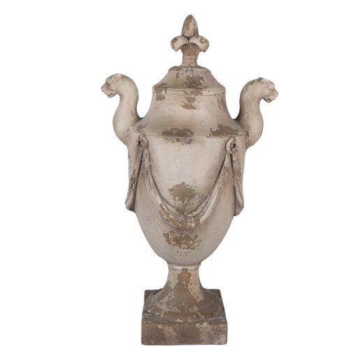 Decoratiune ceramica bej vintage 35x25x65 cm