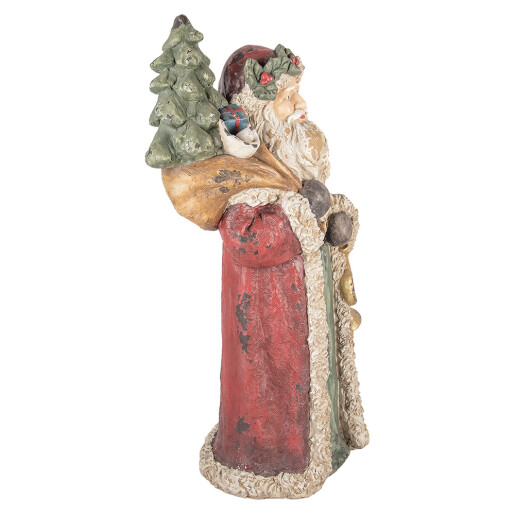Figurina Mos Craciun ceramica multicolora 35x28x83 cm
