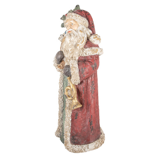 Figurina Mos Craciun ceramica multicolora 35x28x83 cm