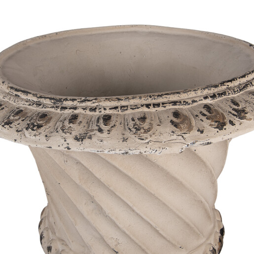 Ghiveci flori ceramica bej maro 44x44x58 cm