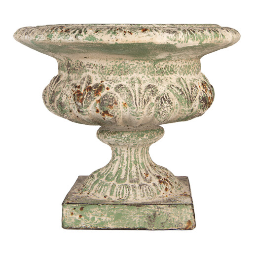 Ghiveci flori ceramica bej verde Ø 56x50 cm