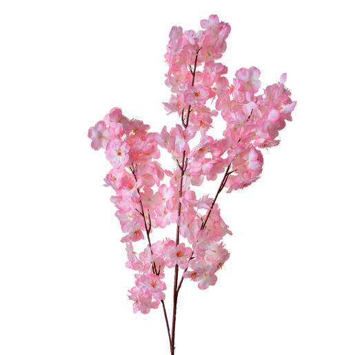 Set 3 crengute flori Piersic artificiale roz maro 20x10x106 cm
