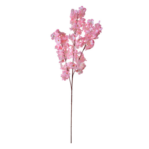Set 3 crengute flori Piersic artificiale roz maro 20x10x106 cm