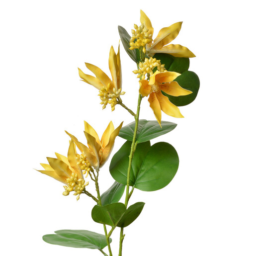 Floare artificiala galbena verde 18x10x80 cm