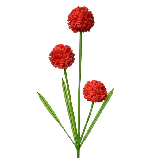 Set 3 flori artificiale rosii verzi 12x8x84 cm
