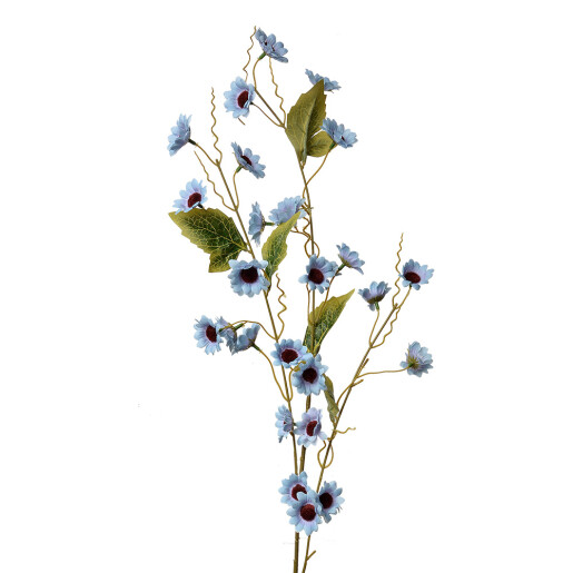 Set 3 flori artificiale albastru verde 25x6x107 cm