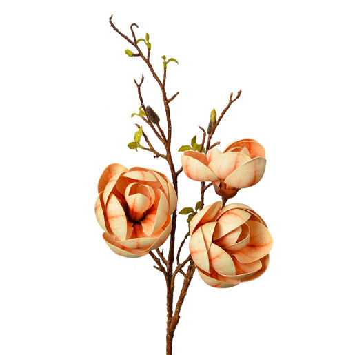 Magnolie artificiala galbena maro 20x20x106 cm