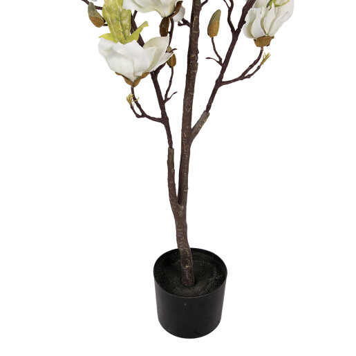 Magnolie alba artificiala in ghiveci 20x15x120 cm