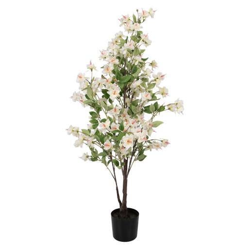 Copac artificial flori albe 20x25x105 cm