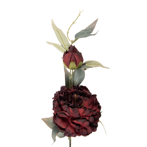 Floare artificiala rosie verde 14x14x78 cm