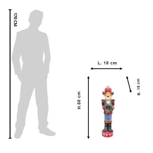 Figurina Ren polirasina 18x18x66 cm