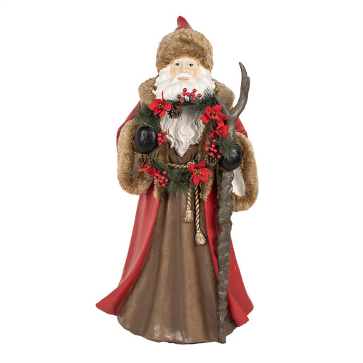 Figurina Mos Craciun polirasina multicolora 65x49x122 cm