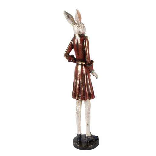 Figurina Iepuras polirasina multicolora 12x12x53 cm