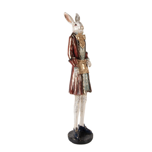 Figurina Iepuras polirasina multicolora 12x12x53 cm