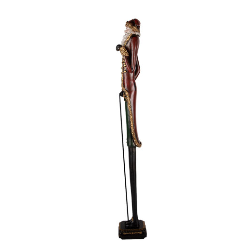 Figurina Mos Craciun polirasina multicolora 12x10x80 cm