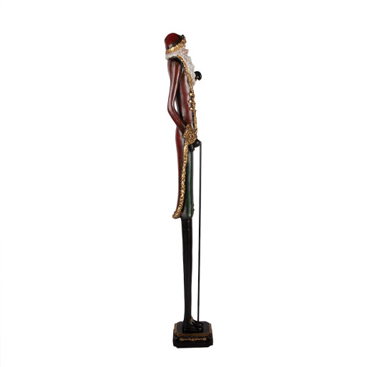 Figurina Mos Craciun polirasina multicolora 12x10x80 cm