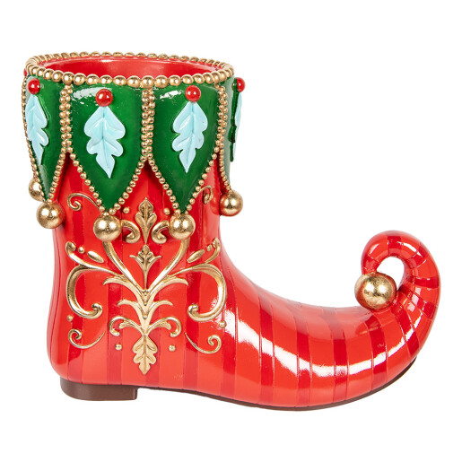 Decoratiune Cizma Elf polirasina multicolora 55x28x44 cm