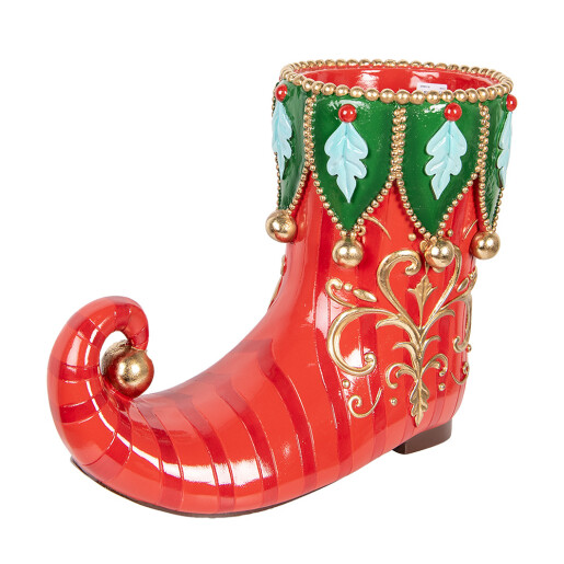 Decoratiune Cizma Elf polirasina multicolora 55x28x44 cm