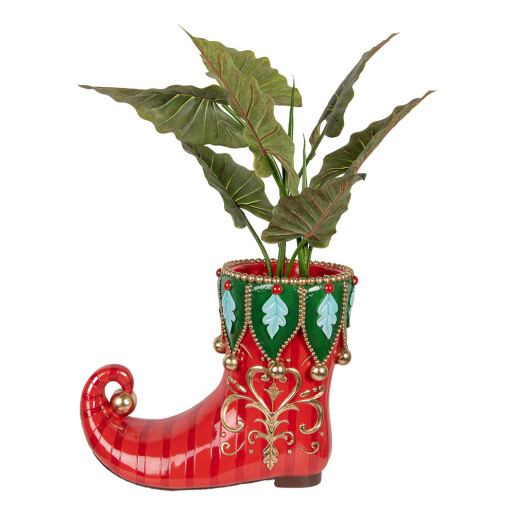 Decoratiune Cizma Elf polirasina multicolora 55x28x44 cm