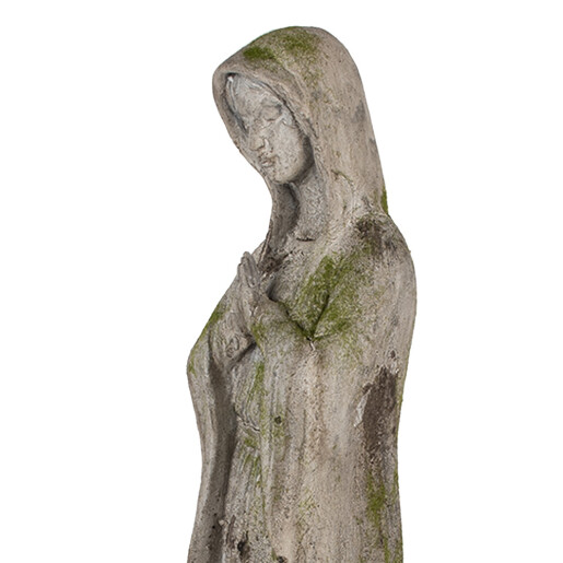Figurina Fecioara Maria polirasina bej verde 15x15x67 cm