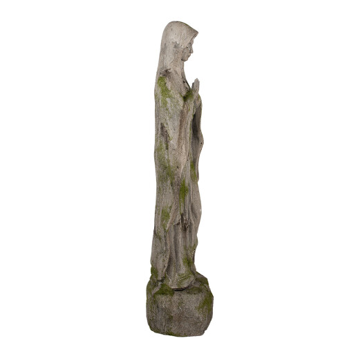 Figurina Fecioara Maria polirasina bej verde 15x15x67 cm