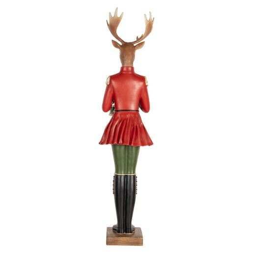 Figurina Ren Craciun polirasina multicolora 23x19x77 cm
