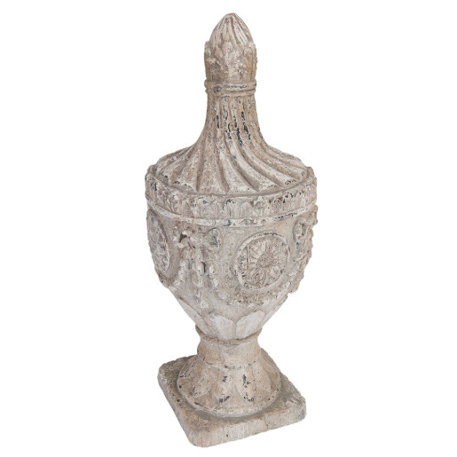Decoratiune ceramica alb antichizat 26x63 cm