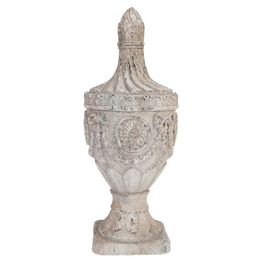 Decoratiune ceramica alb antichizat 26x63 cm