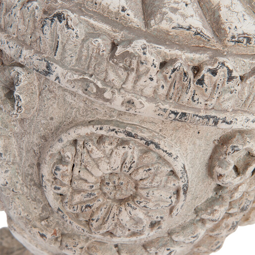 Decoratiune ceramica alb antichizat 26x63 cm