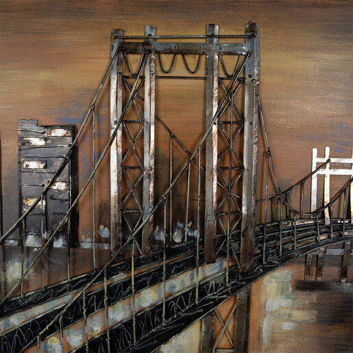 Tablou decorativ metal City 120x5x80 cm