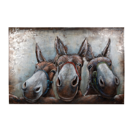 Tablou decorativ metal Magarusi 120x6x80 cm