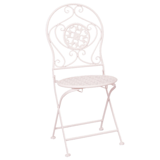 Set mobilier gradina fier alb 60x70 cm, 40x40x92 cm (2)