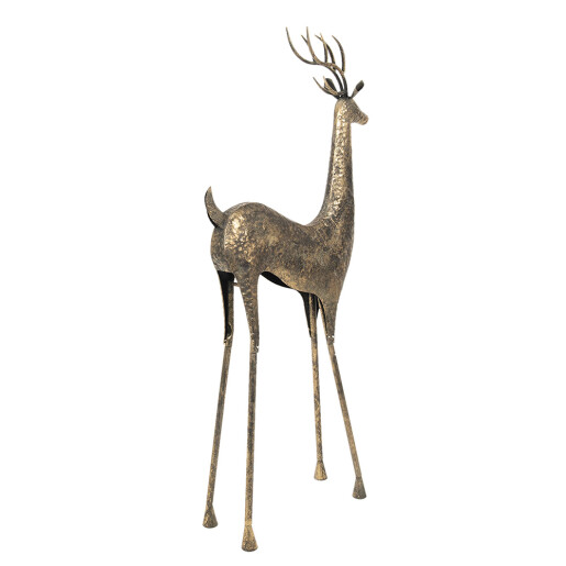 Figurina Ren metal maro 55x21x132 cm