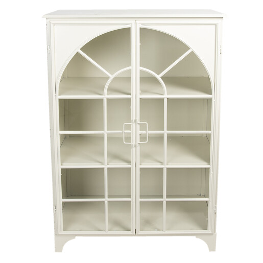 Vitrina fier alb 80x41x120 cm
