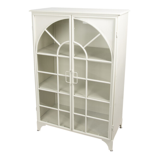 Vitrina fier alb 80x41x120 cm