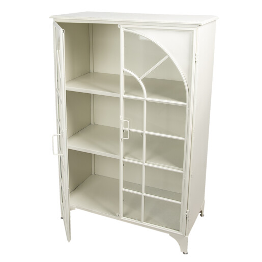 Vitrina fier alb 80x41x120 cm