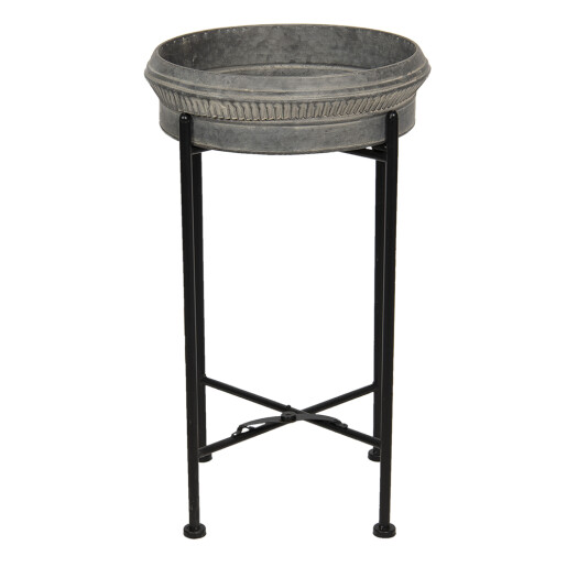 Set 2 suporturi flori fier negru gri 40x68 cm, 35x61 cm