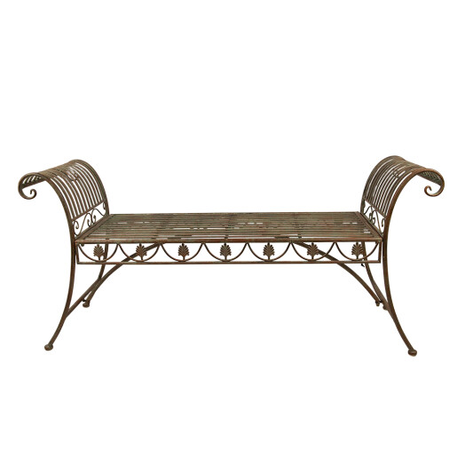 Banca fier maro verde 142x41x66 cm