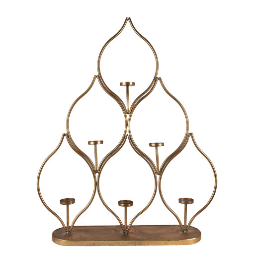 Suport lumanari metal cupru 61x13x76 cm